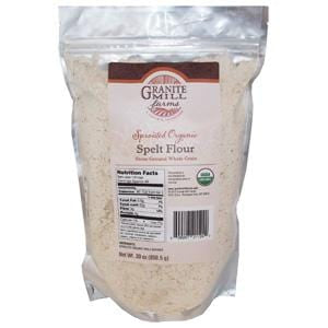 Granite Mill Farms Spelt Flour, Sprouted, Organic - 4 x 30 ozs. on Sale