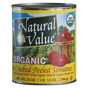 Natural Value Tomatoes with Basil, Crushed, Organic - 12 x 28 ozs. Sale