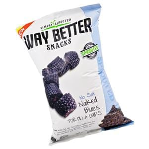 Way Better Snacks Tortilla Chips, Sprouted, Naked No Salt Blues - 12 x 5.5 oz Cheap