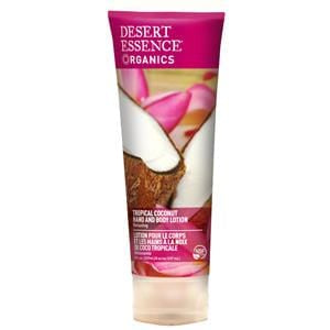 Desert Essence Hand & Body Lotion, Tropical Coconut, Organic - 8 ozs. Discount