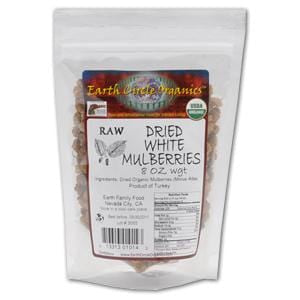 Earth Circle Organics Mulberries, White, Dried, Organic - 8 ozs. Discount