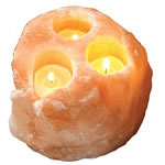 Ancient Secrets Himalayan Natural Rock 3 Hole 5-8 lbs Salt Tea Light Holders For Discount