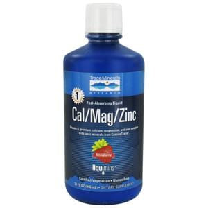 Trace Minerals Liquid Cal Mag Zinc Strawberry - 32 oz Online Hot Sale