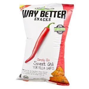 Way Better Snacks Tortilla Chips, Sprouted, So Sweet Chili - 12 x 5.5 oz on Sale