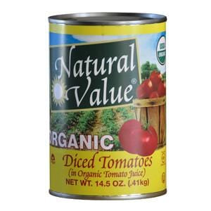 Natural Value Tomatoes, Diced, No Salt Added, Organic - 12 x 14.5 ozs. For Cheap