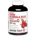 American Health Chewable Vitamin C Super Acerola Plus 500 mg 100 tabs Hot on Sale