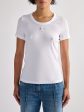 Tee-shirt en jersey côtelé blanc Online