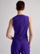 Gilet de costume en toile de laine violet Sale