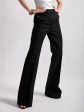 Pantalon bootleg en gabardine de coton stretch noir Hot on Sale